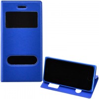 Чехол-книжка Flip Cover с окном Samsung E7 E700 синий