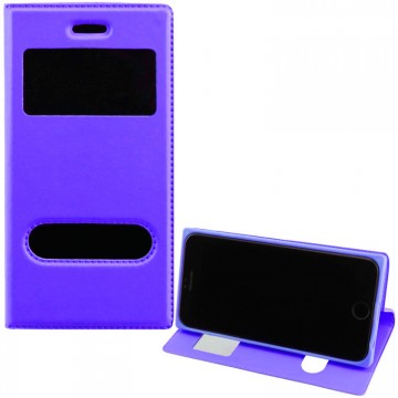Чехол-книжка Flip Cover с окном Samsung S4 i9500, i9505 фиолетовый в Одессе