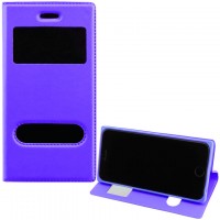 Чехол-книжка Flip Cover с окном Samsung S5 G900, G9006, G9008 фиолетовый