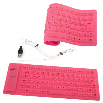 Клавиатура силиконовая Active 105C розовая в Одессе