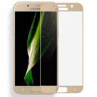 Защитное стекло Full Glue Samsung A5 2017 A520 gold тех.пакет