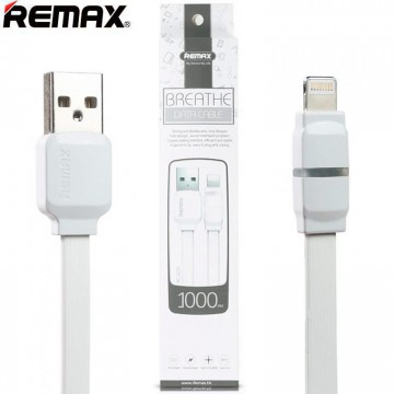 USB кабель Remax Breathe RC-029i lightning 1m белый в Одессе
