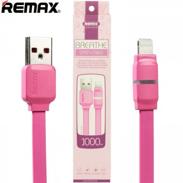 USB кабель Remax Breathe RC-029i lightning 1m розовый в Одессе