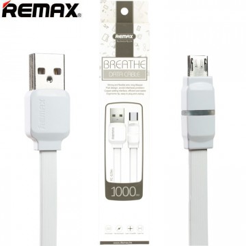 USB кабель Remax Breathe RC-029m micro USB 1m белый в Одессе