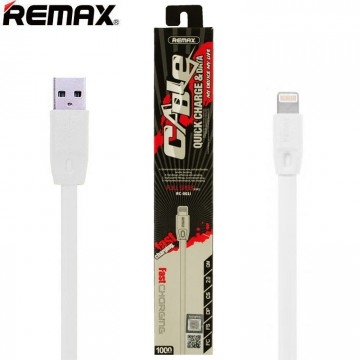 USB кабель Remax FullSpeed RC-001i lightning 1m белый в Одессе