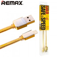 USB кабель Remax Gold RC-016i Lightning 1m золотистый