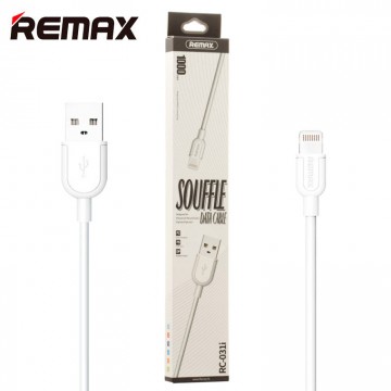 USB кабель Remax Souffle RC-031i Lightning 1m белый в Одессе