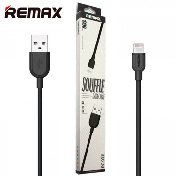 USB кабель Remax Souffle RC-031i Lightning 1m черный в Одессе