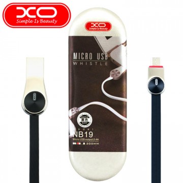 USB кабель XO NB19 micro USB 0.2m черный в Одессе