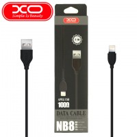 USB кабель XO NB8 Lightning 1m черный