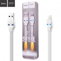 USB кабель Hoco U14 Steel Lightning 1.2m белый