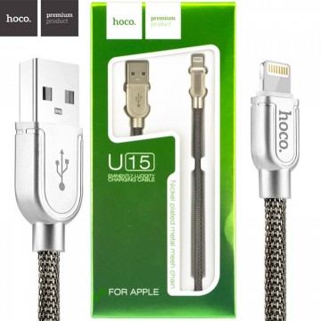 USB кабель Hoco U15 Eminently Lucidity Lightning 1m черный в Одессе