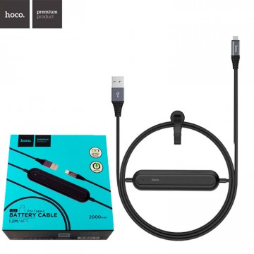 USB кабель Hoco U22 Bei+Power bank 2000 mAh Type-C 1.2m черный в Одессе