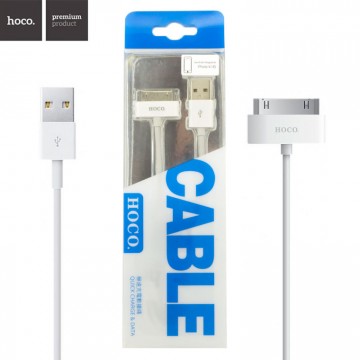 USB кабель Hoco UP301 Apple 30pin 1.2m белый в Одессе