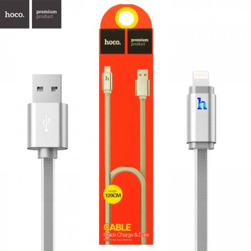 USB кабель Hoco UPL12 Light Lightning 1.2m серебристый в Одессе