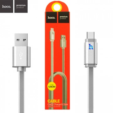 USB кабель Hoco UPL12 Light Type-C 1.2m серебристый в Одессе