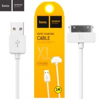 USB кабель Hoco X1 Rapid Apple 30pin 1m белый