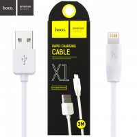 USB кабель Hoco X1 Rapid Lightning 3m белый