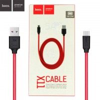 USB кабель Hoco X11 Rapid Type-C 1.2m черно-красный