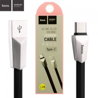 USB кабель Hoco X4 Zinc Alloy Rhombic Type-C 1.2m черный