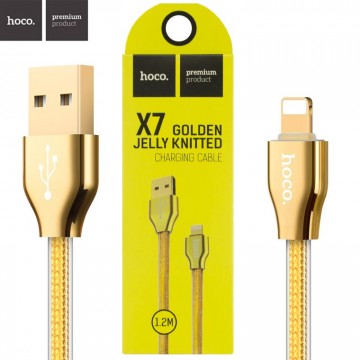 USB кабель Hoco X7 Golden Jelly Lightning 1.2m золотистый в Одессе