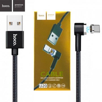 USB кабель Hoco U20 Magnetic Type-C 1.2m черный в Одессе