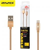 USB кабель AWEI CL-300 Lightning 1m золотистый