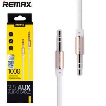 AUX кабель 3.5mm Remax RL-L100 1 метр белый в Одессе