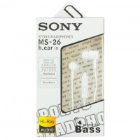 Наушники с микрофоном Sony MS-26 White