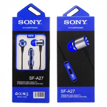 Наушники с микрофоном Sony SF-A27 Blue в Одессе