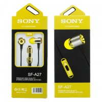 Наушники с микрофоном Sony SF-A27 Gold