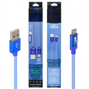 USB кабель King Fire FY-021 micro USB 1m синий в Одессе