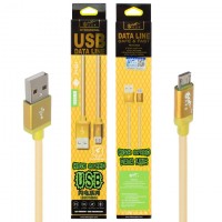 USB кабель King Fire FY-021 micro USB 1m золотистый