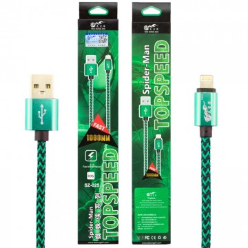USB кабель King Fire SZ-025 Lightning 1m зеленый в Одессе