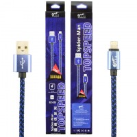 USB кабель King Fire SZ-025 Lightning 1m синий