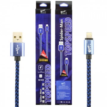 USB кабель King Fire SZ-025 Lightning 1m синий в Одессе