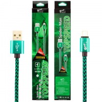 USB кабель King Fire SZ-026 micro USB 1m зеленый