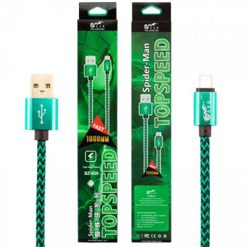 USB кабель King Fire SZ-026 micro USB 1m зеленый в Одессе