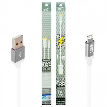 USB кабель King Fire XY-018 Lightning 0.2m белый в Одессе