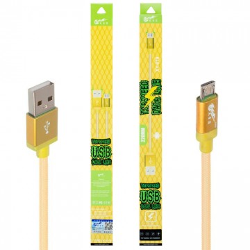 USB кабель King Fire XY-019 micro USB 0.2m золотистый в Одессе