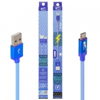 USB кабель King Fire XY-019 micro USB 0.2m синий