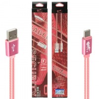 USB кабель King Fire MS-013 Type-C 1m розовый