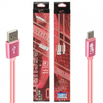 USB кабель King Fire MS-013 Type-C 1m розовый в Одессе