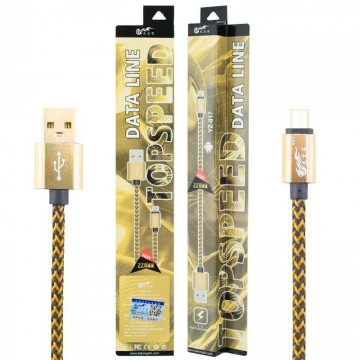 USB кабель King Fire YZ-017 micro USB 0.2m золотистый в Одессе