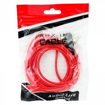 AUX кабель 3.5mm L-образный 1.5м красный тех.пак в Одессе