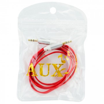AUX кабель 3.5mm плоский 1м красный в Одессе