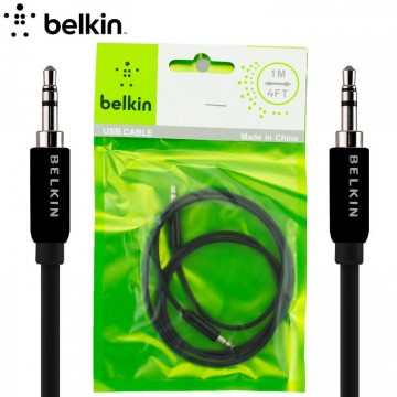 AUX кабель 3.5mm Belkin 1м high copy черный тех.пак в Одессе