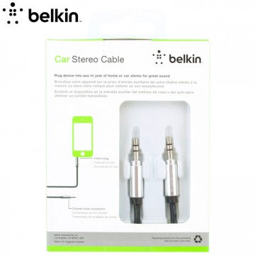 AUX кабель 3.5mm Belkin 0.9м high copy черный в Одессе