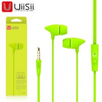 Наушники с микрофоном UiiSii C100 зеленые