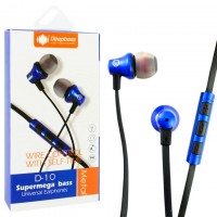 Наушники с микрофоном Deepbass D-10 синие